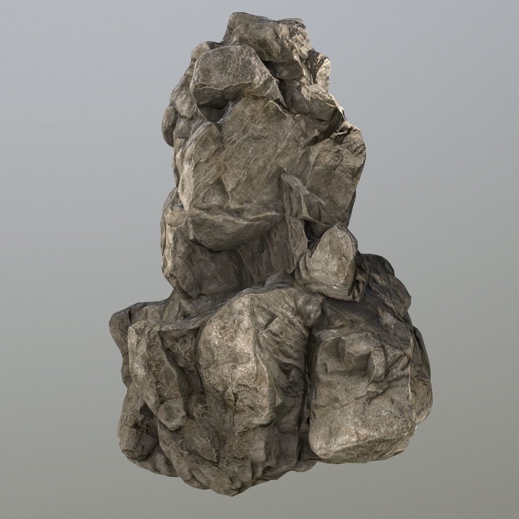 Rocks rock Low-poly 3D model_7