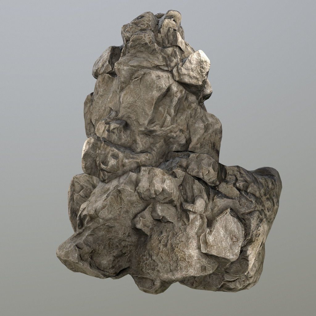 Rocks rock Low-poly 3D model_3