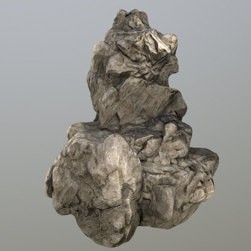 Rocks rock Low-poly 3D model_14