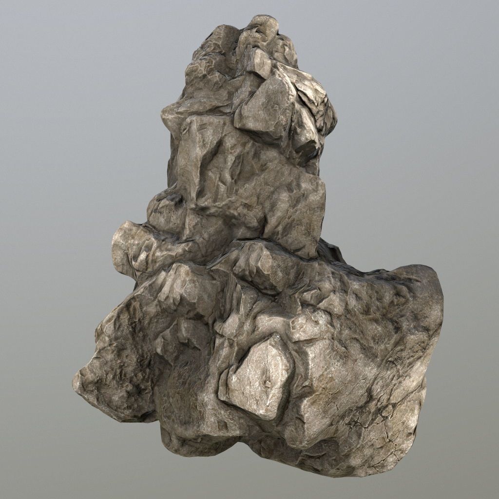 Rocks rock Low-poly 3D model_4