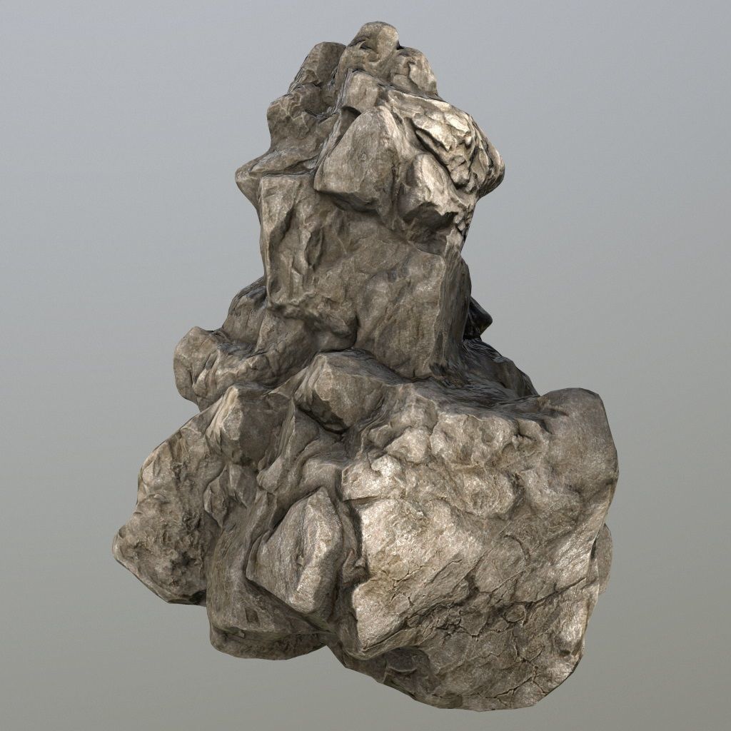 Rocks rock Low-poly 3D model_1