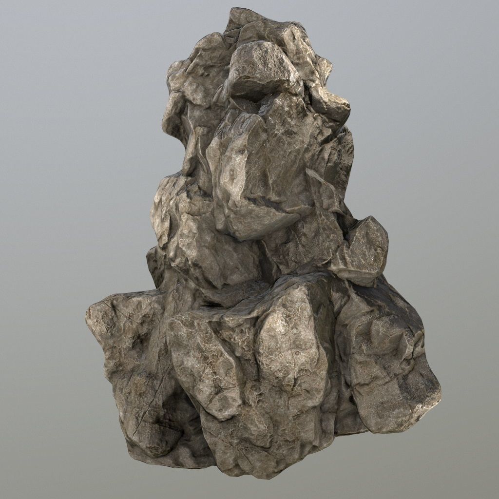 Rocks rock Low-poly 3D model_5