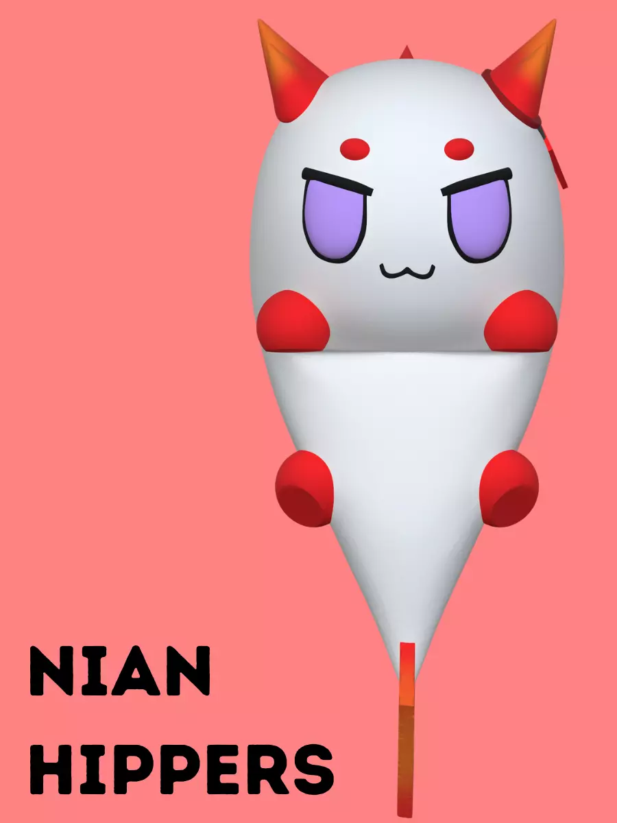 Arknights Nian Bean Hippers phone accessory 3D print model