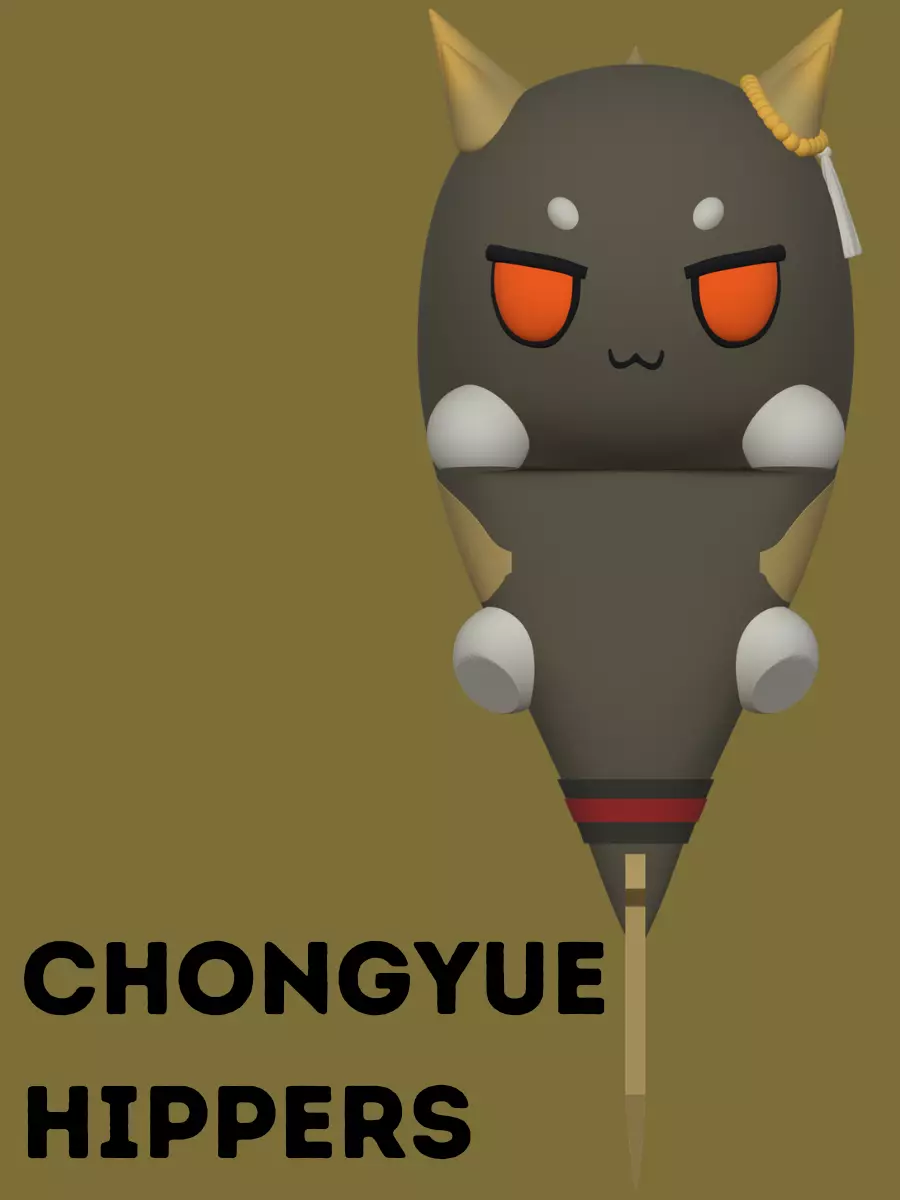 Arknights Chongyue Bean Hippers phone accessory 3D print model