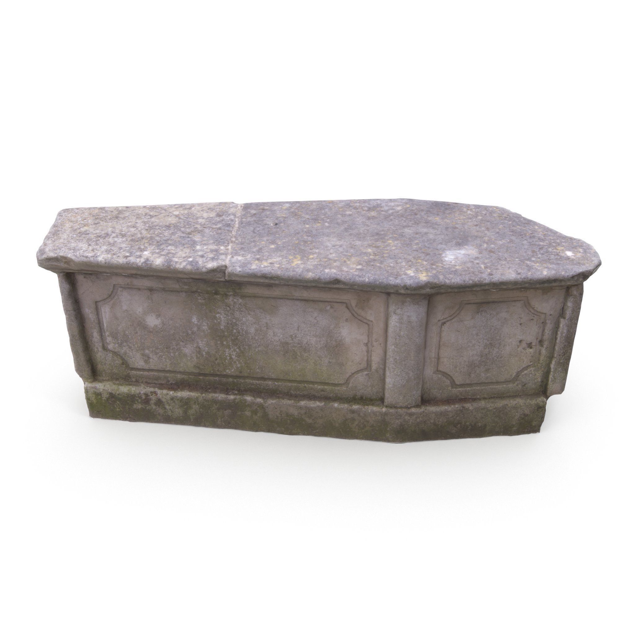 Grave 03 - High and Low Poly Versions Low-poly 3D model_10