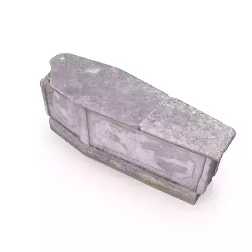 Grave 03 - High and Low Poly Versions Low-poly 3D model