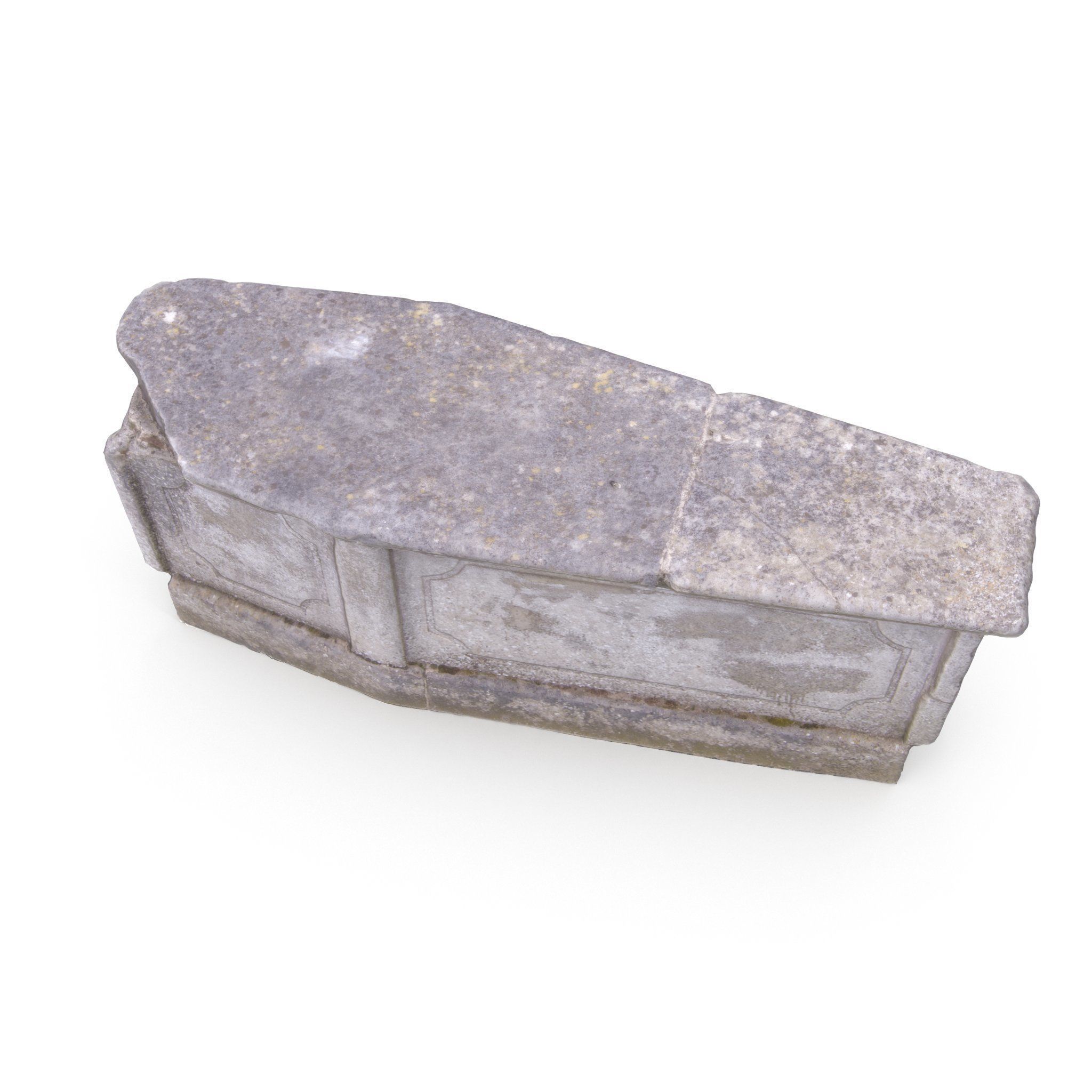 Grave 03 - High and Low Poly Versions Low-poly 3D model_3