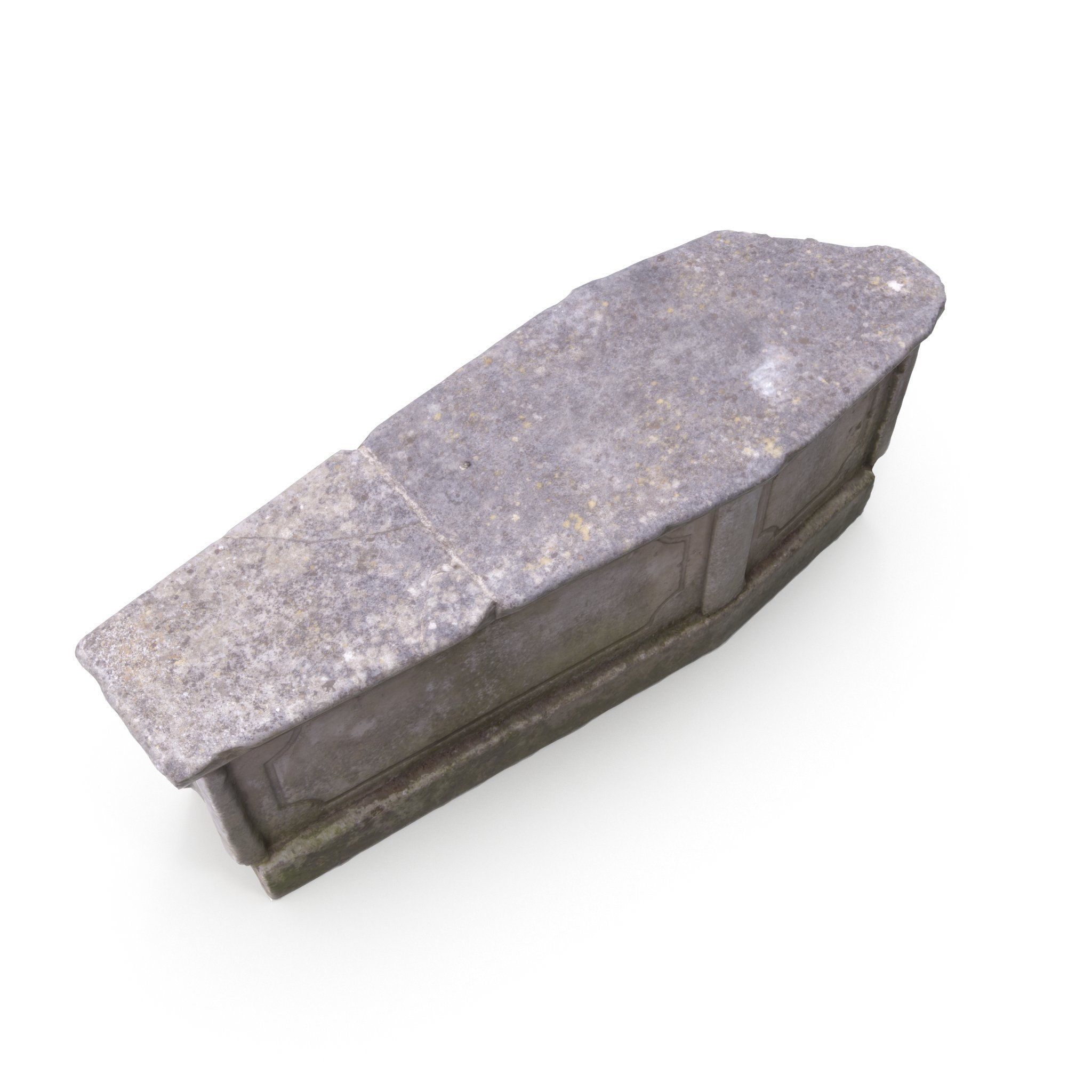 Grave 03 - High and Low Poly Versions Low-poly 3D model_2