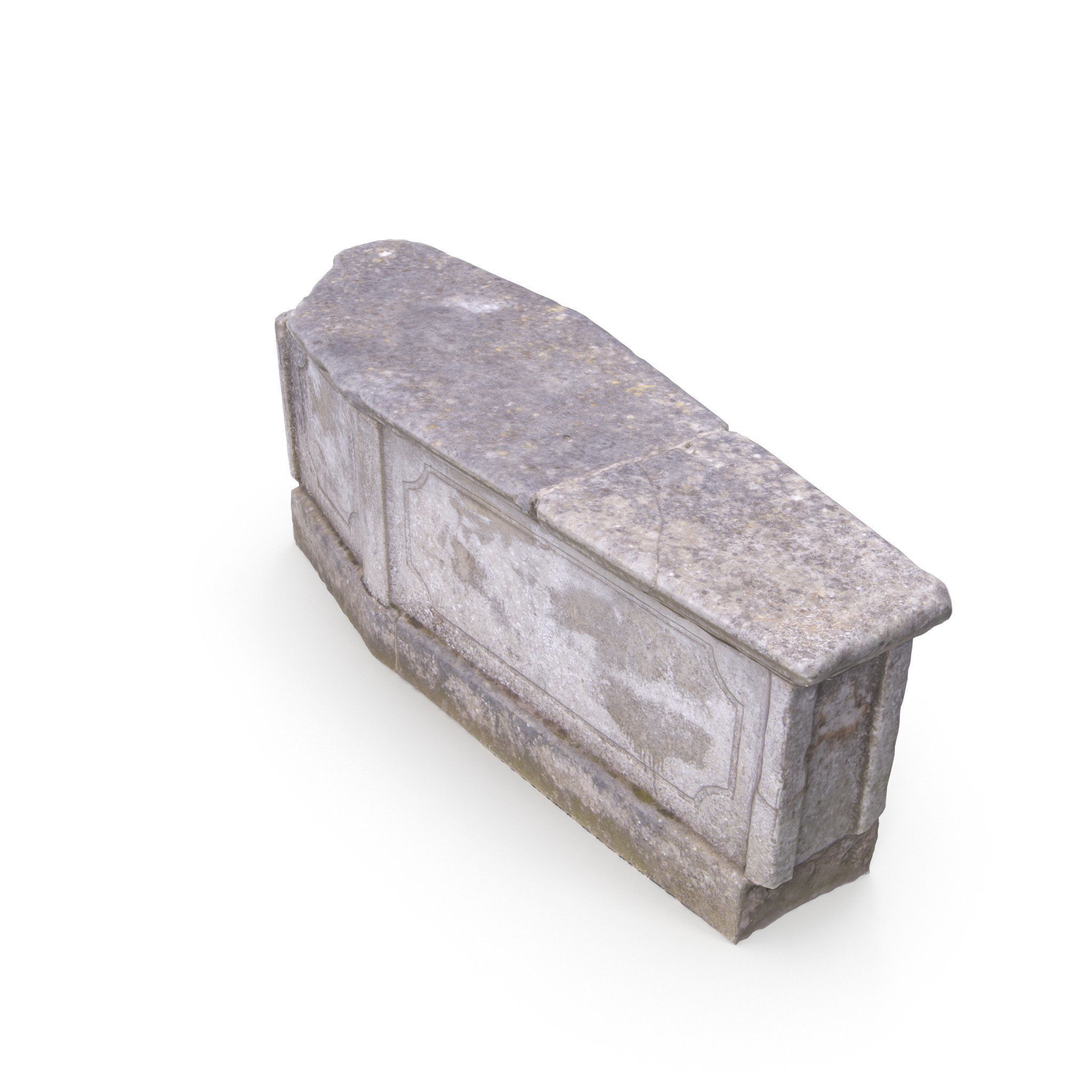 Grave 03 - High and Low Poly Versions Low-poly 3D model_7