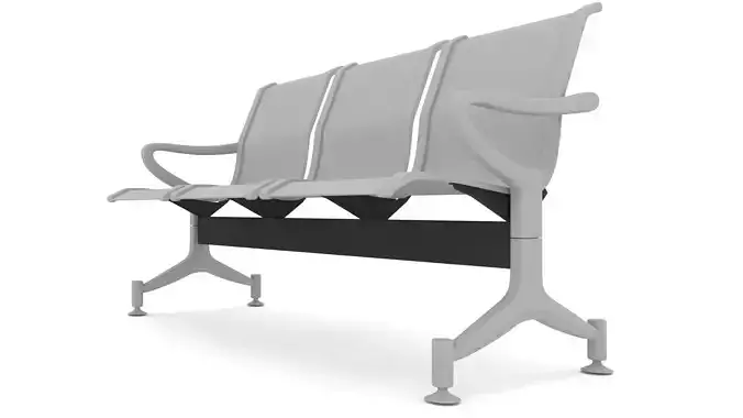 Steel Bench 3D model