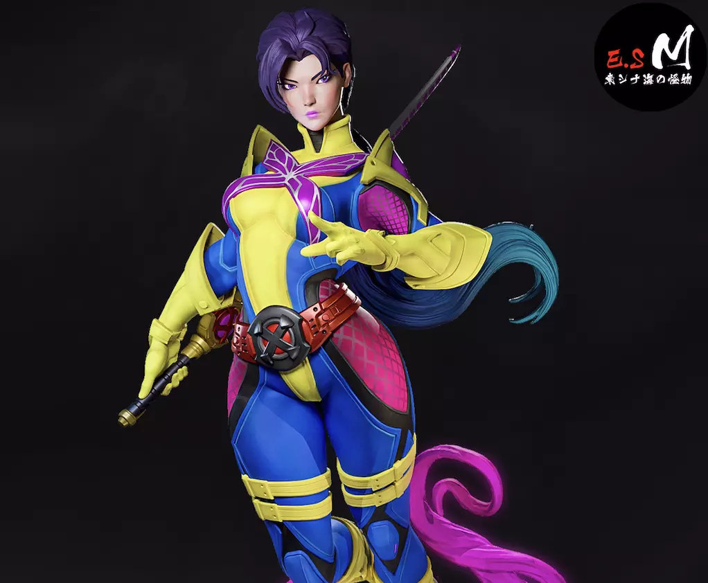 Psylocke by ES Monster includes 2 versions 3D print model