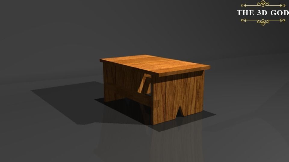 Kitche Stool 3D model_4