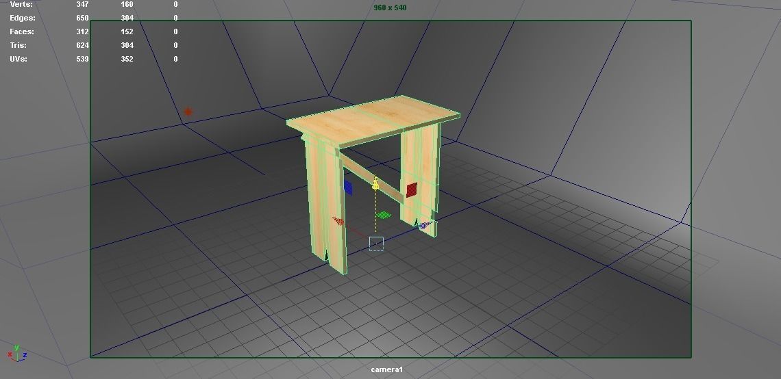 African Wooden Stool 3D model_7