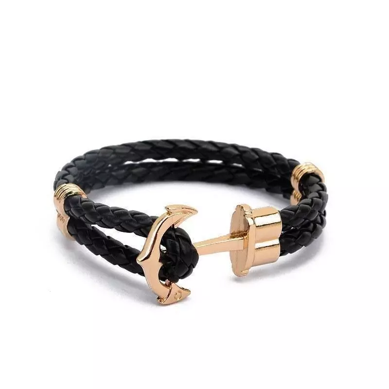 Anchor bracelet rose gold 3D print model_0