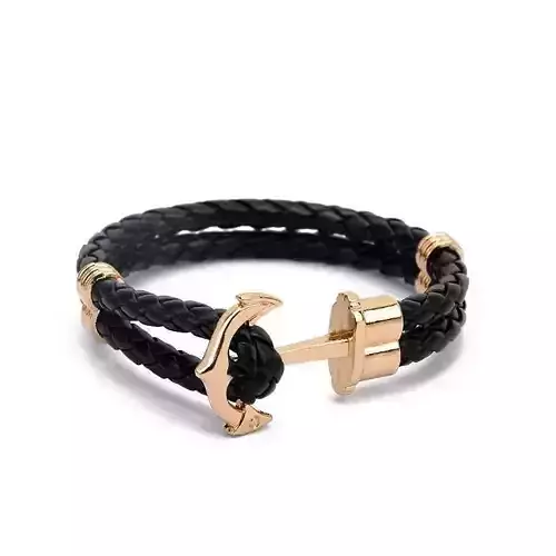 Anchor bracelet rose gold 3D print model
