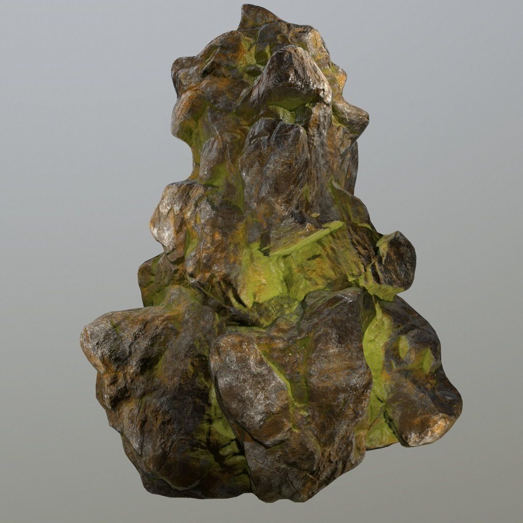 Rocks rock Low-poly 3D model_6