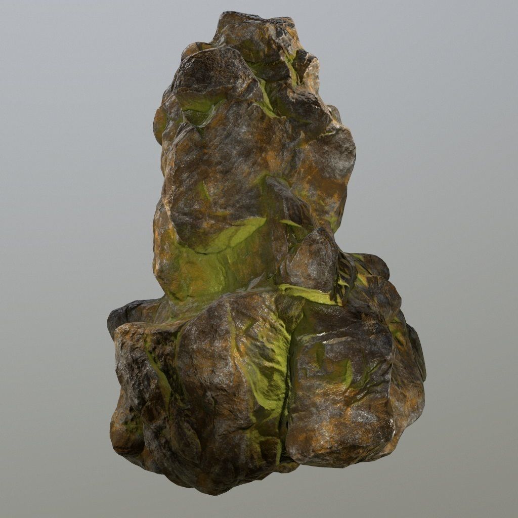 Rocks rock Low-poly 3D model_13