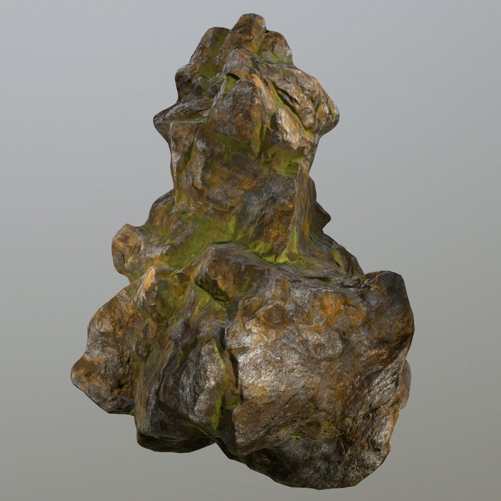 Rocks rock Low-poly 3D model_1