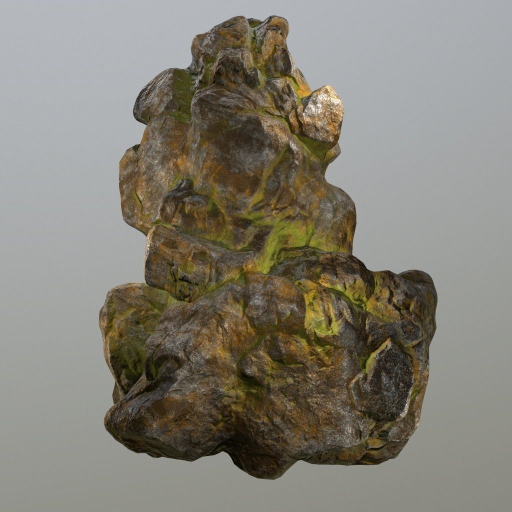 Rocks rock Low-poly 3D model_2