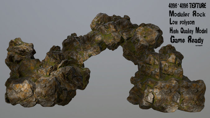 Rocks rock Low-poly 3D model
