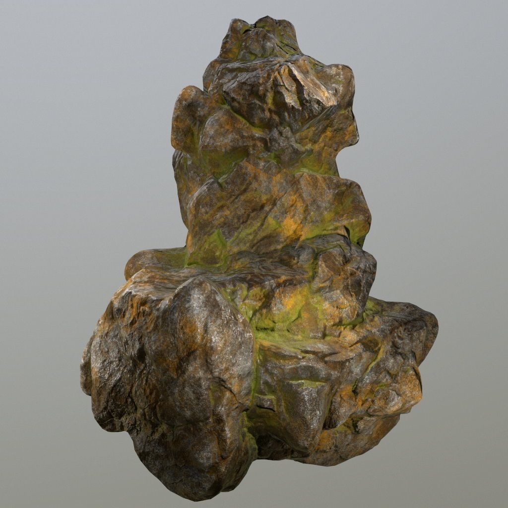 Rocks rock Low-poly 3D model_17