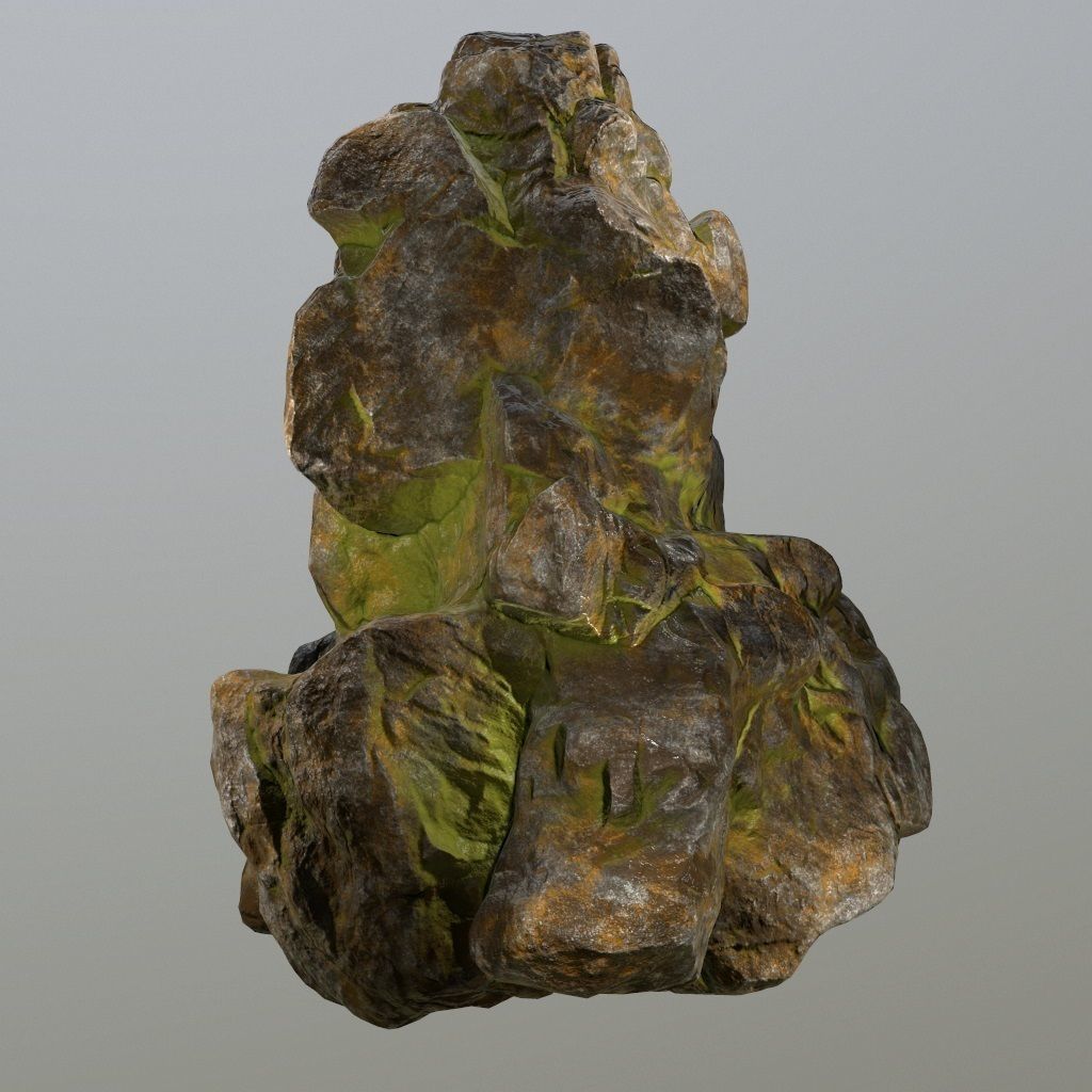 Rocks rock Low-poly 3D model_8