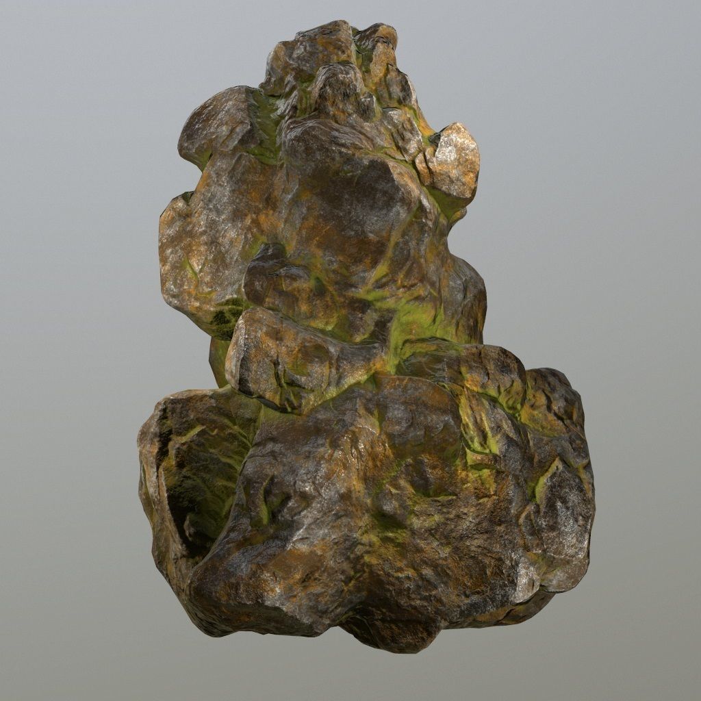 Rocks rock Low-poly 3D model_5