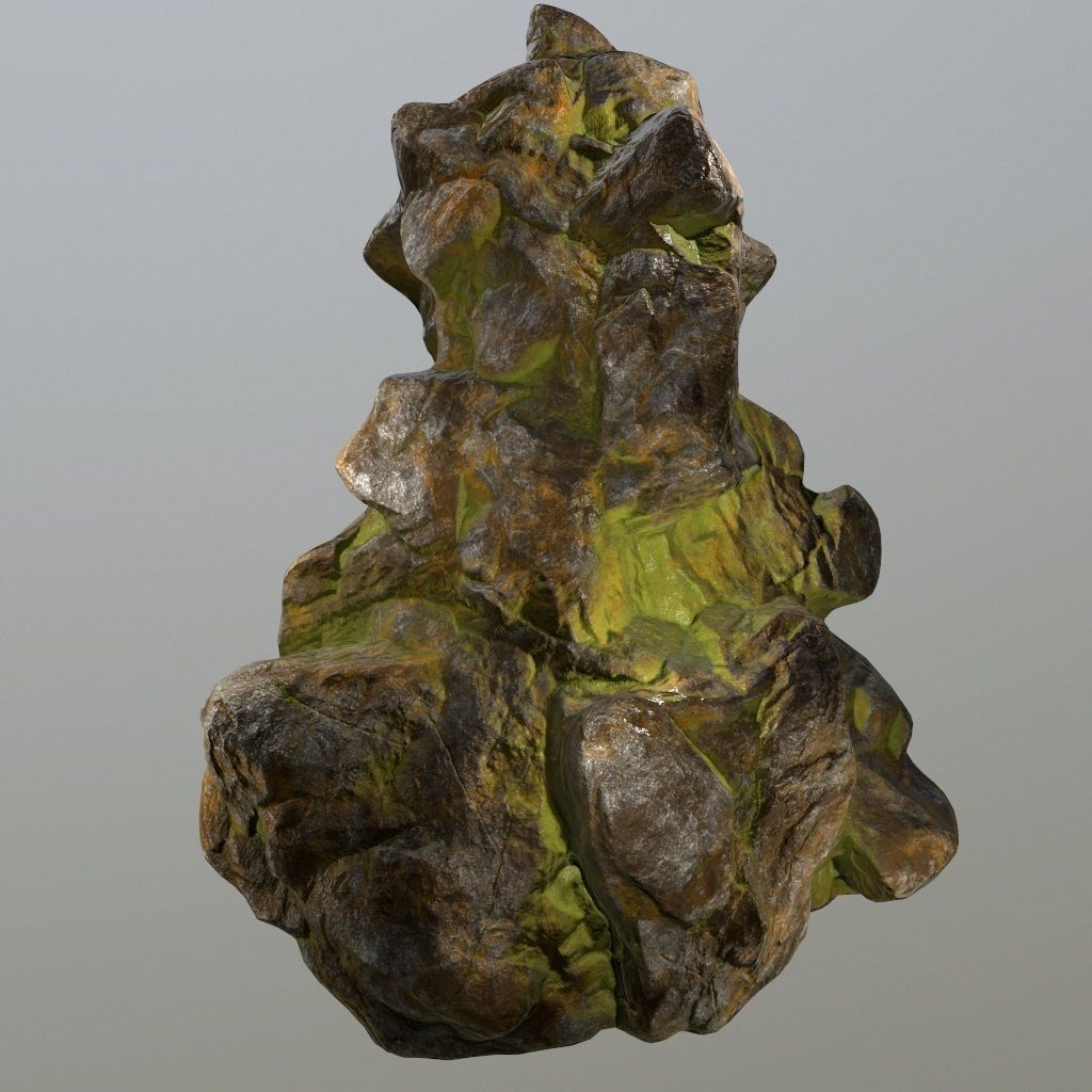 Rocks rock Low-poly 3D model_10