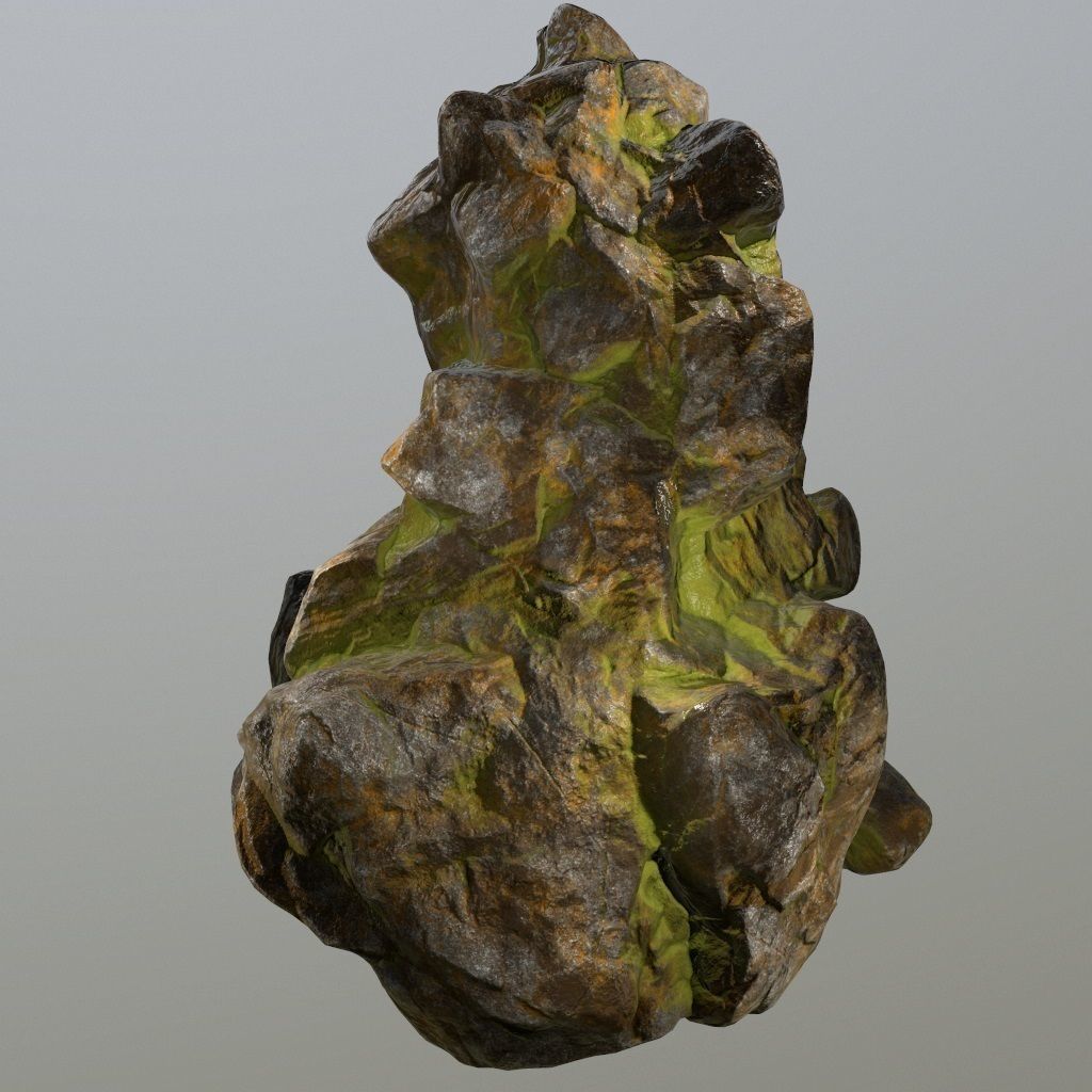 Rocks rock Low-poly 3D model_9
