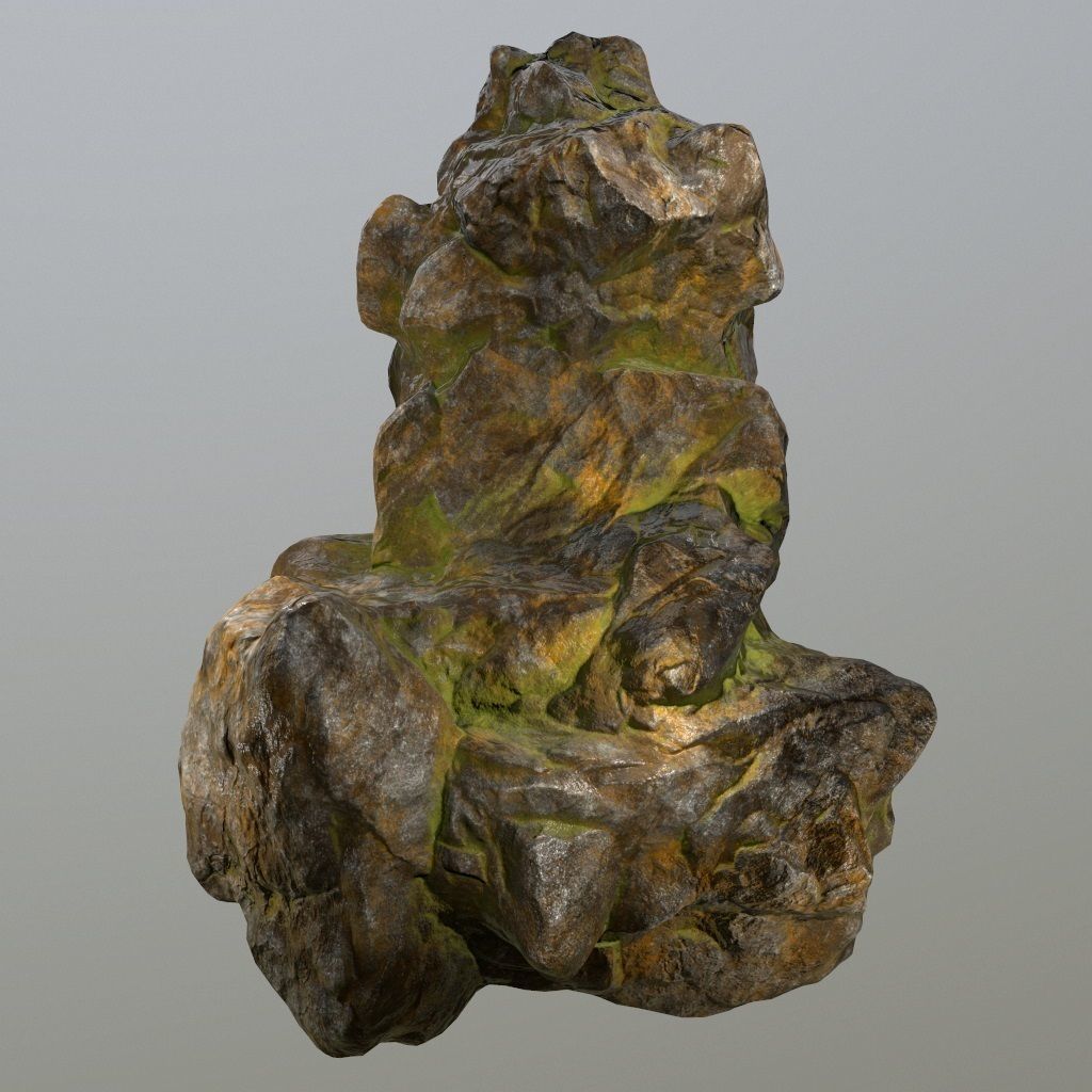 Rocks rock Low-poly 3D model_16