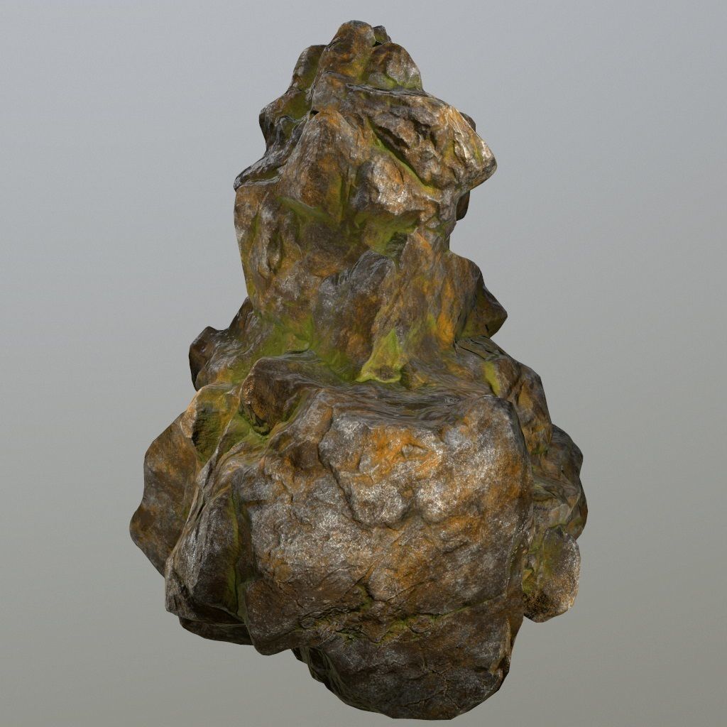 Rocks rock Low-poly 3D model_19