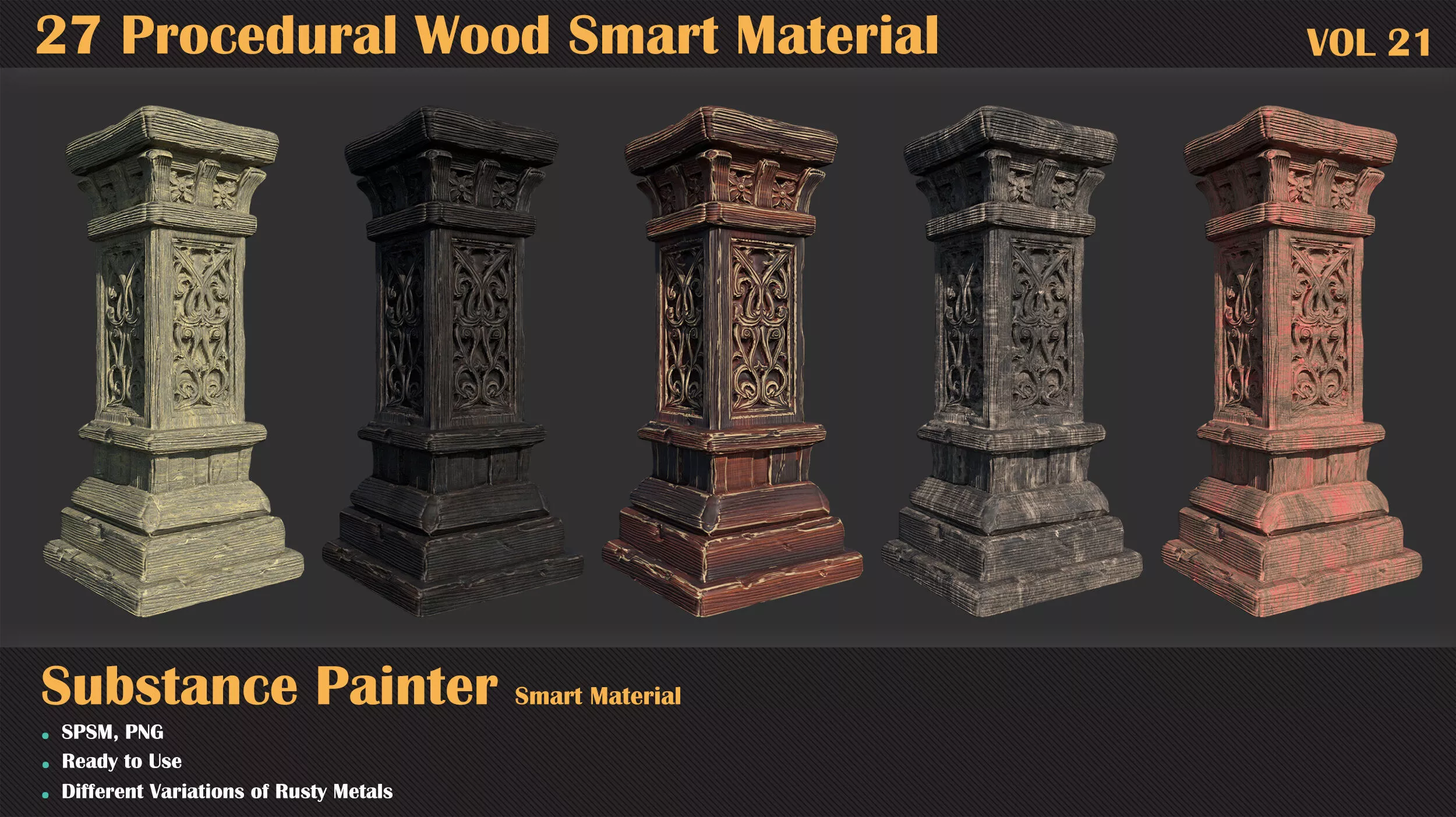 27 Procedural Wood Smart Material - VOL 21 3D model