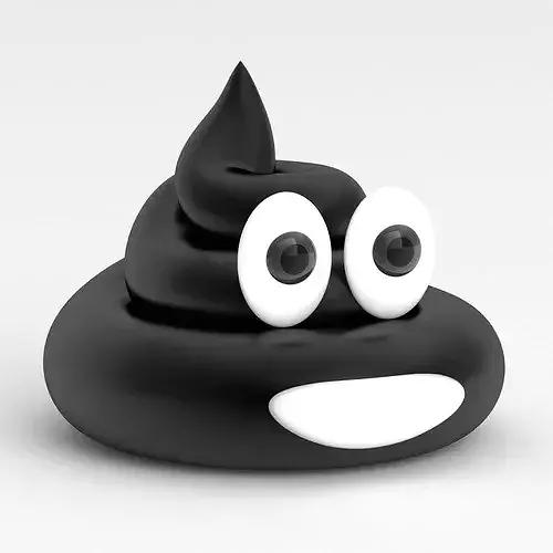 The Smiling Poop black