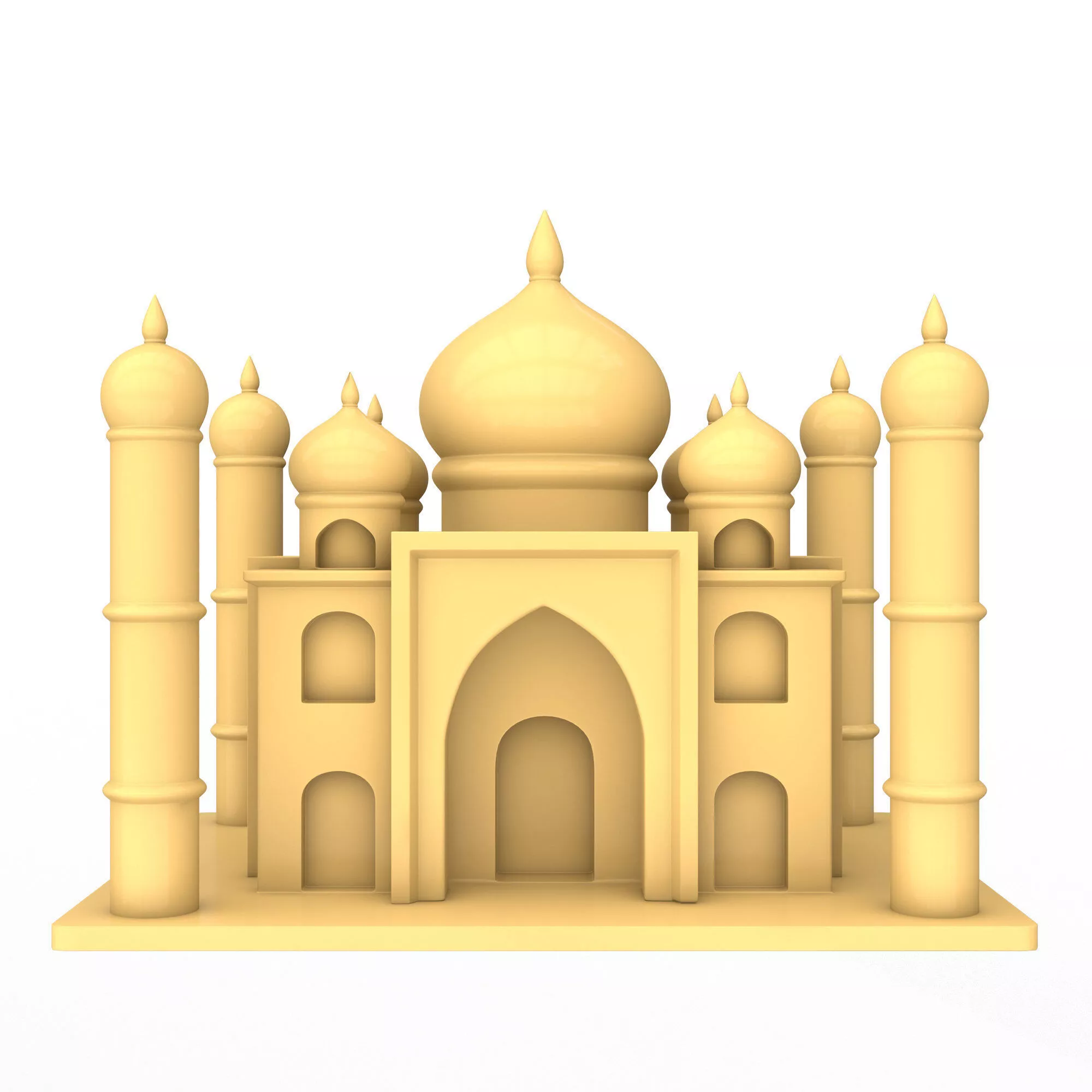 Stylized Taj Mahal Isometric Mini Architecture 3D Model 3D print model