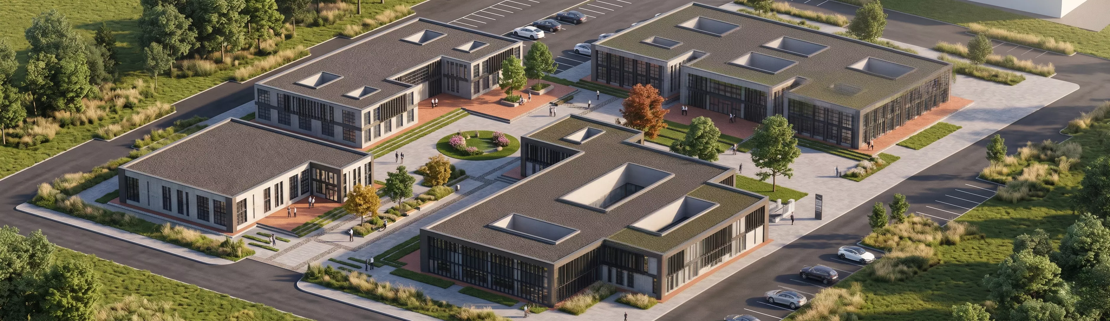 Professional University Campus 3D Model 3D model