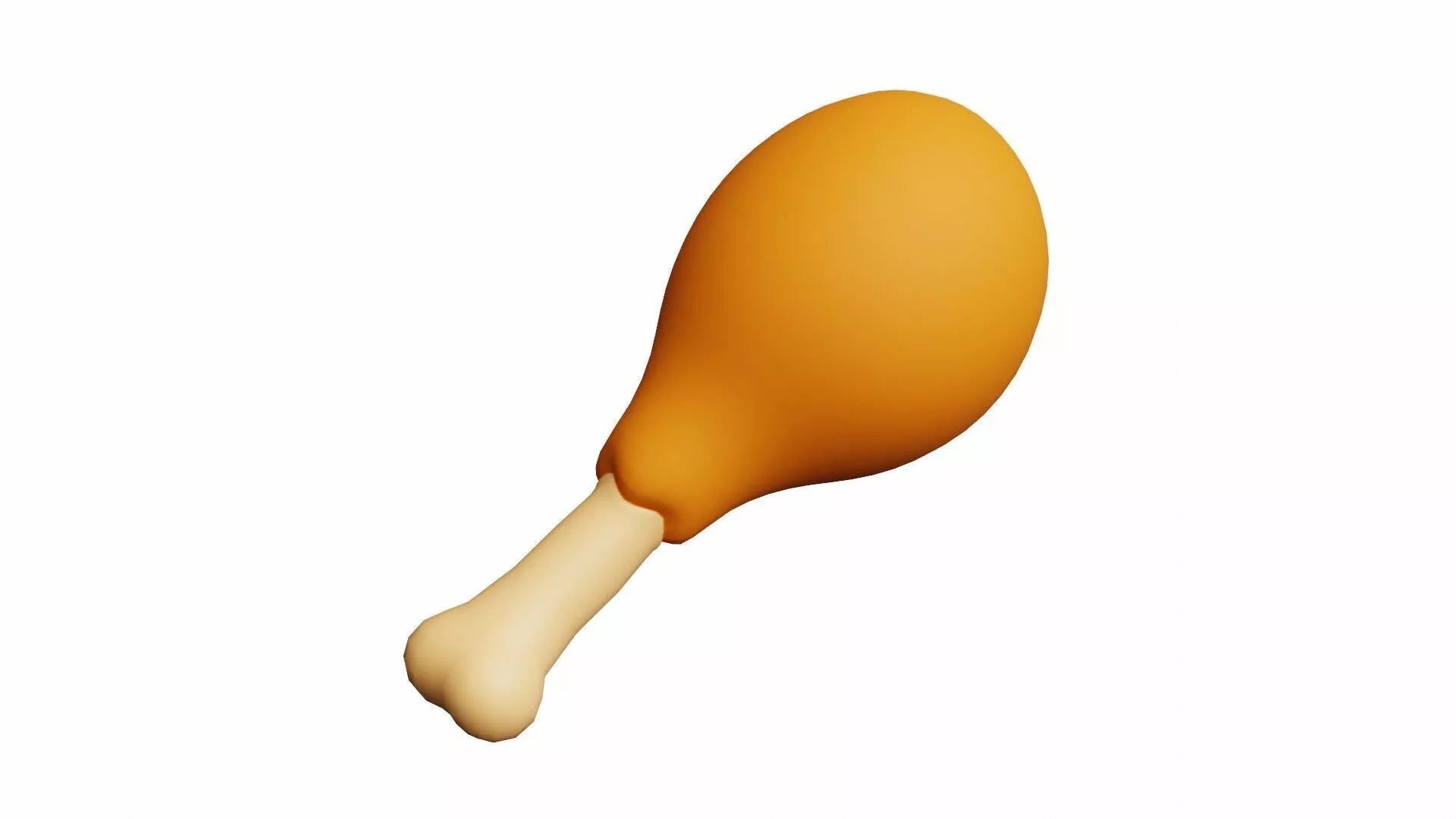 Fried Chicken Cartoon Stylized 3D model