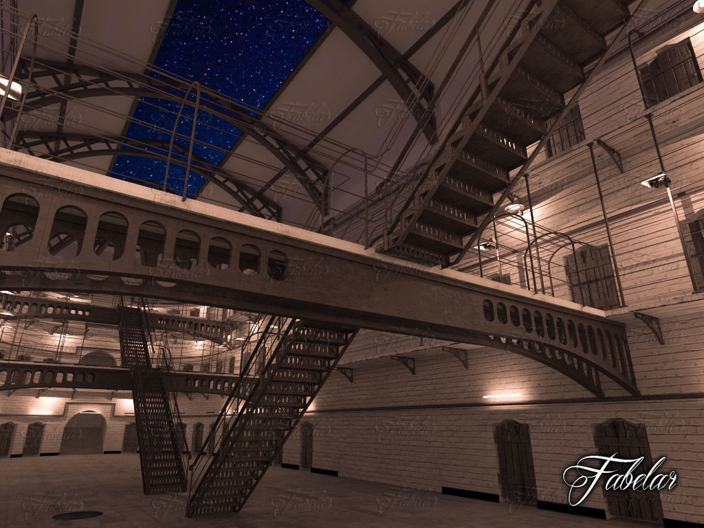Prison 01 night 3D model_3