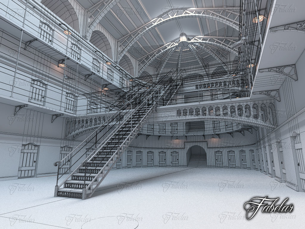 Prison 01 night 3D model_6