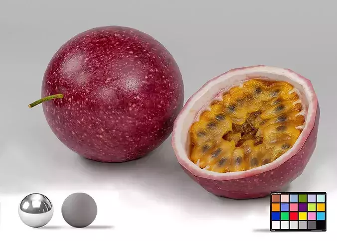 Realistic Fruits Collection 3D Models Pack PBR Food Assets Low-poly 3D model 4