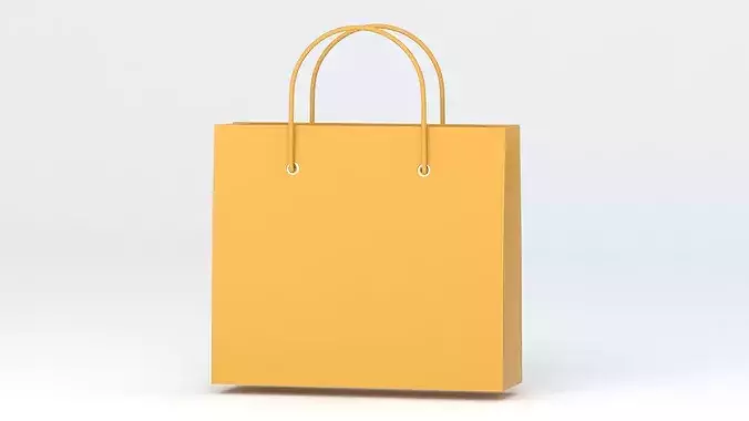 Brown Pepper Bag 3D model 6