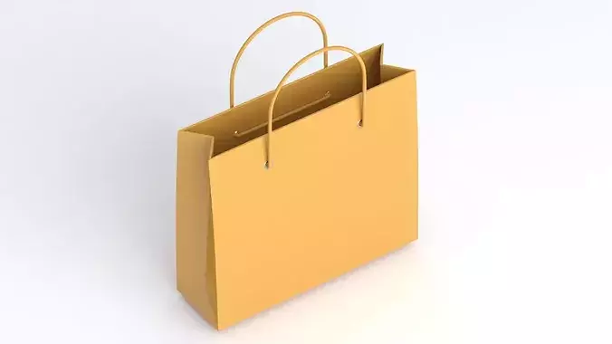 Brown Pepper Bag 3D model 2
