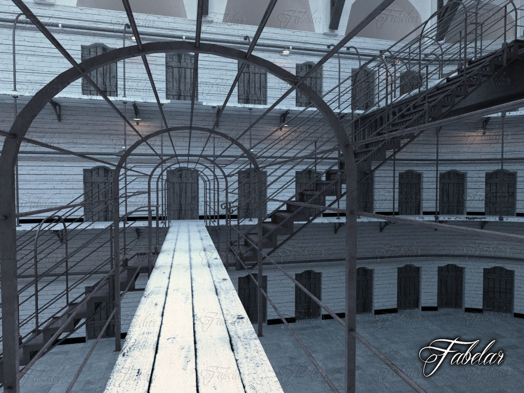 Prison 01 day and night 3D model_3