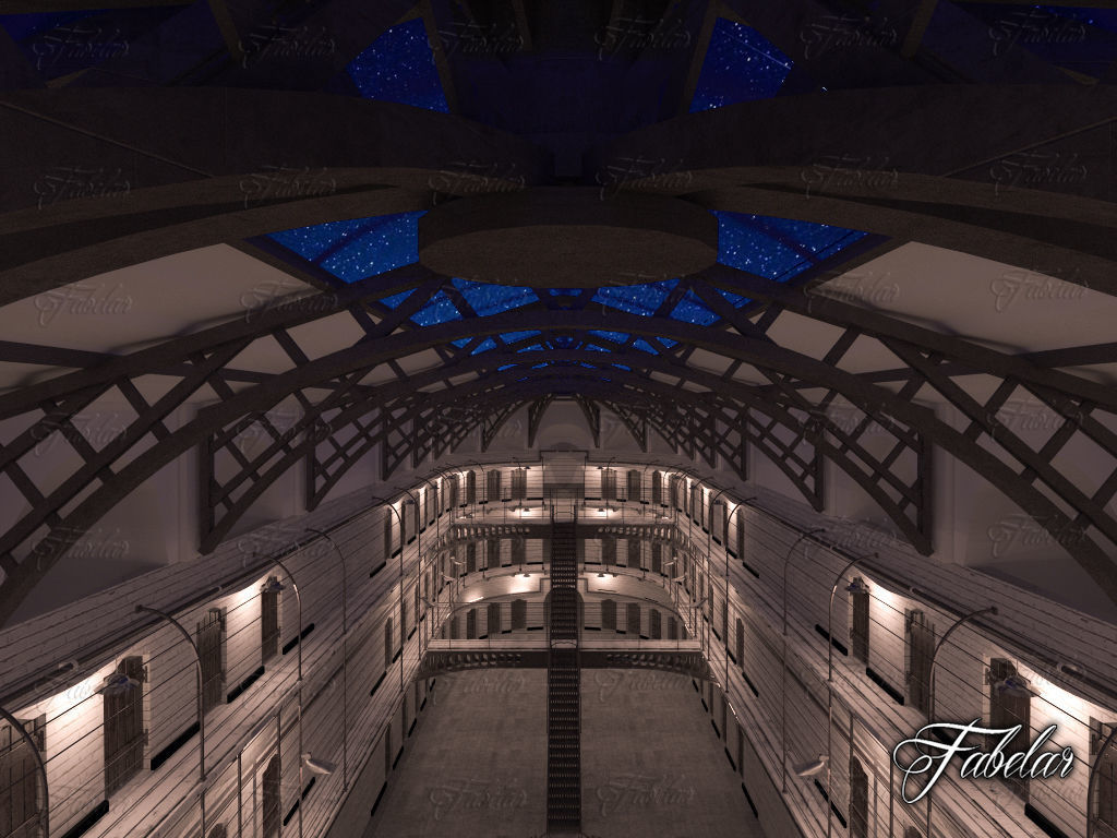 Prison 01 day and night 3D model_11