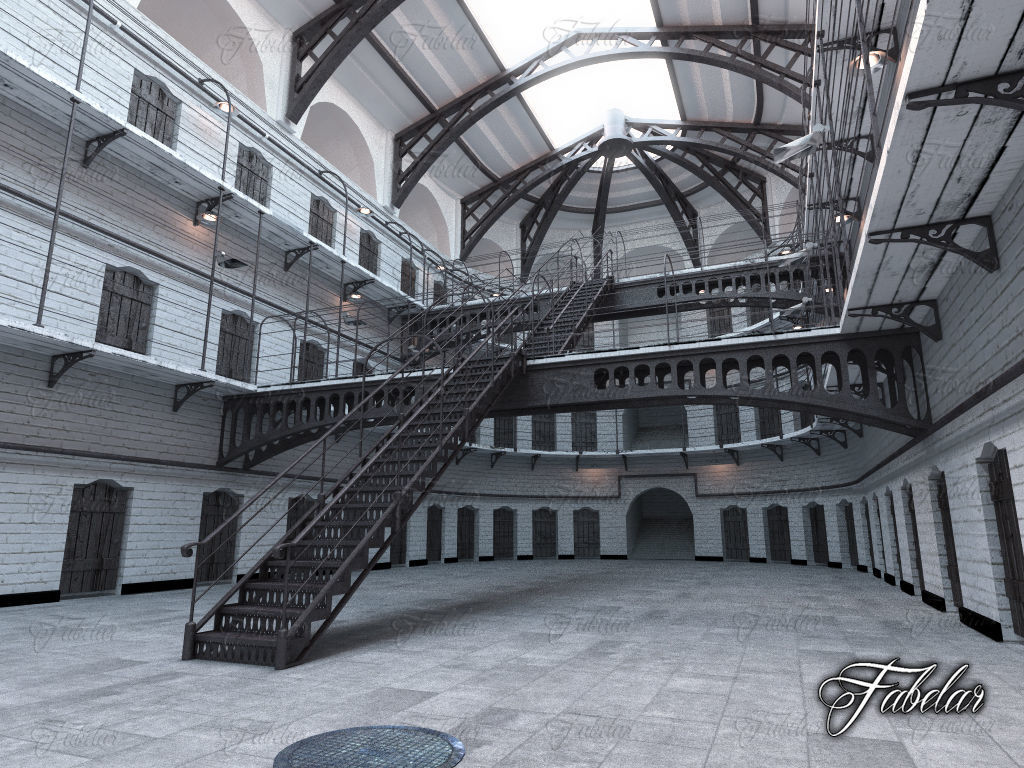 Prison 01 day and night 3D model_1