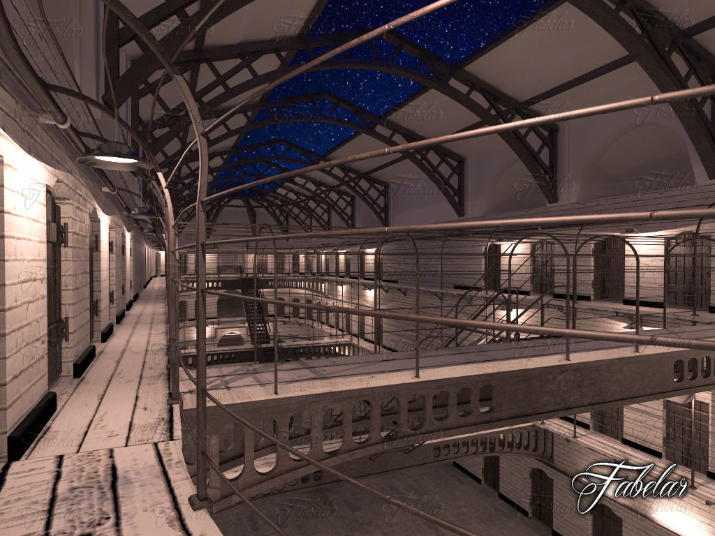 Prison 01 day and night 3D model_13