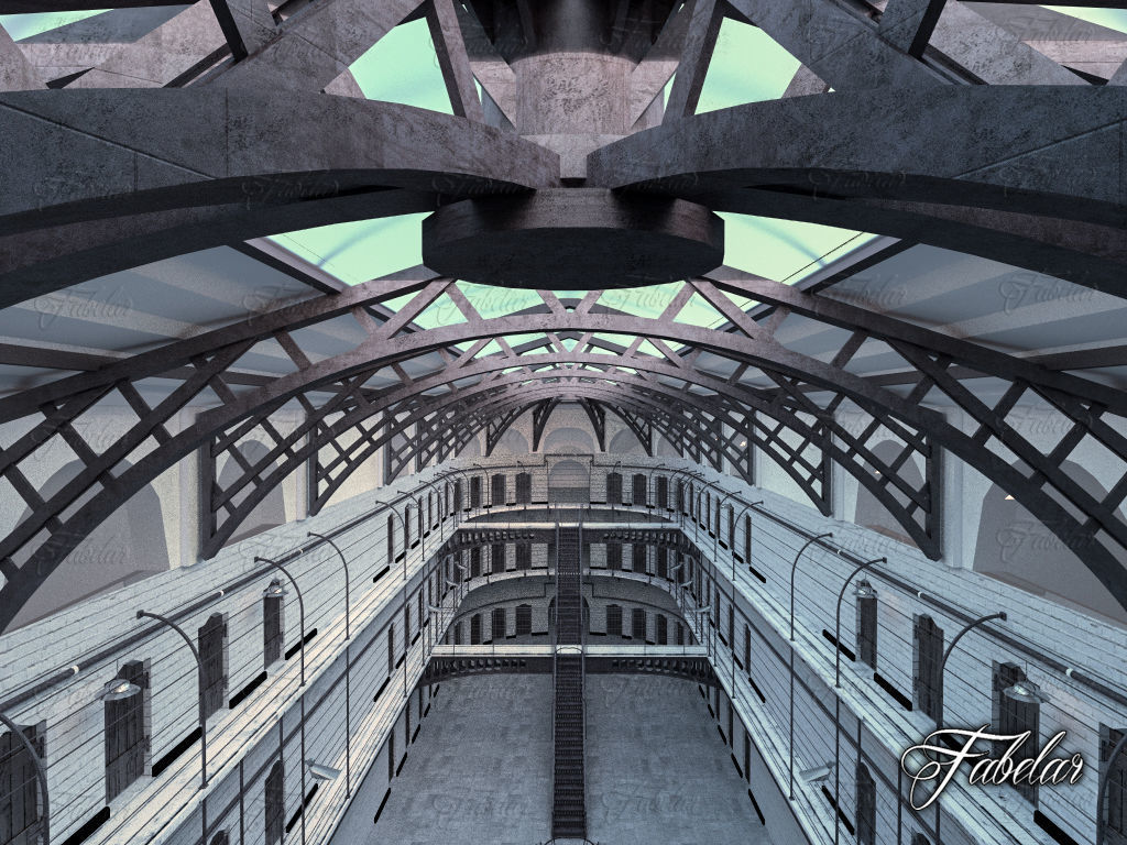 Prison 01 day and night 3D model_5
