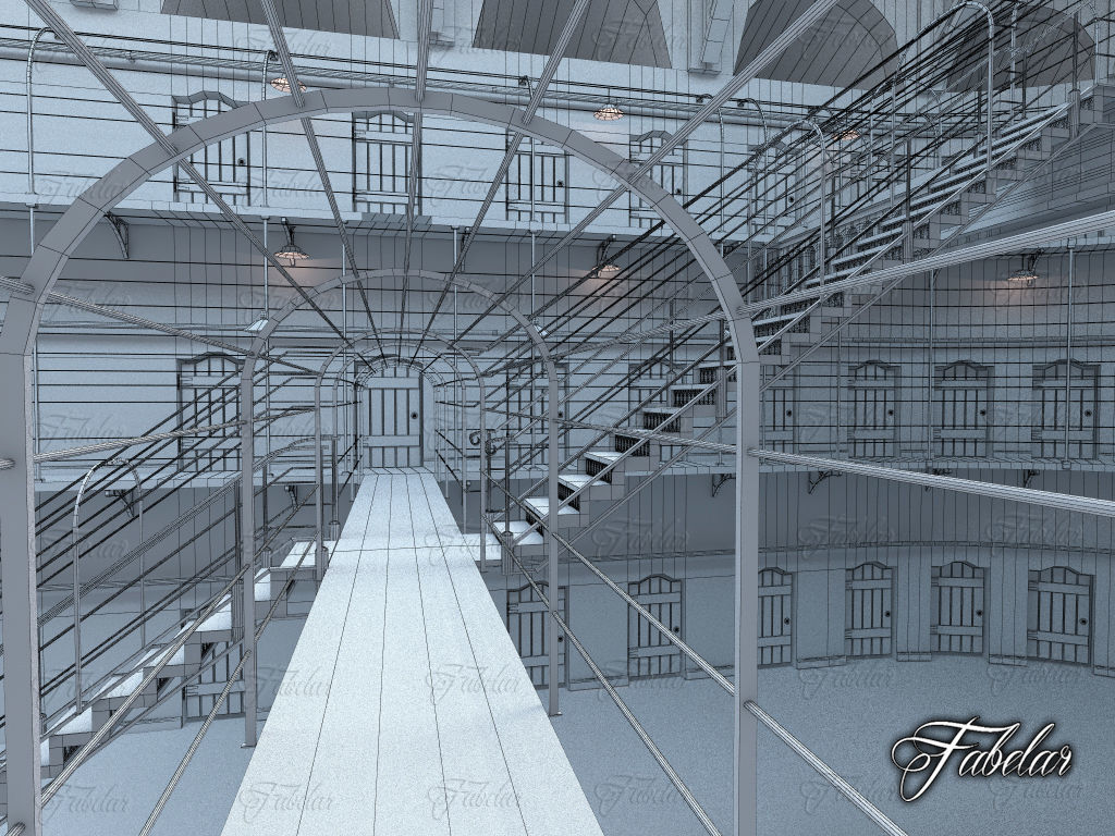 Prison 01 day and night 3D model_15