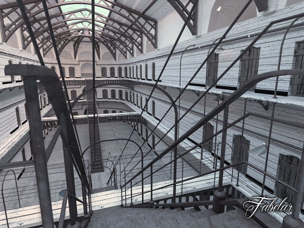Prison 01 day and night 3D model_6