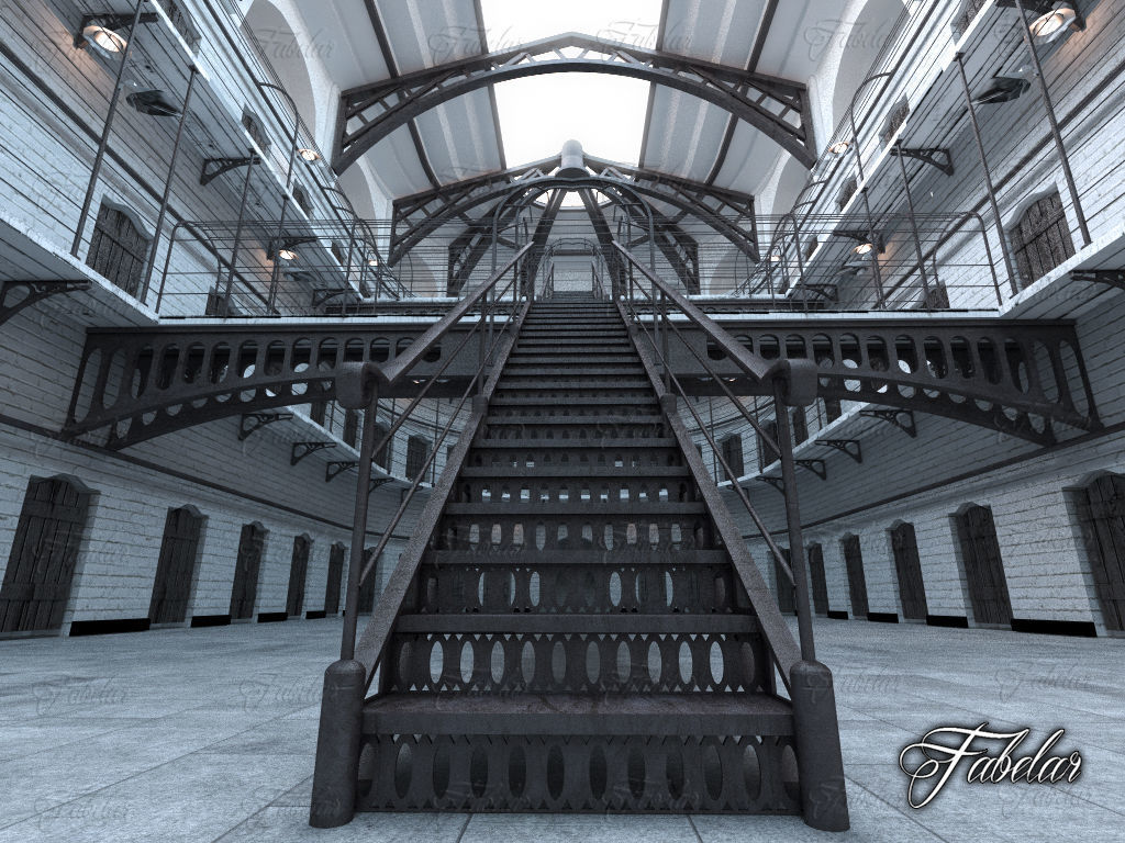Prison 01 day and night 3D model_4