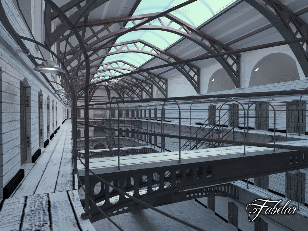 Prison 01 day and night 3D model_2